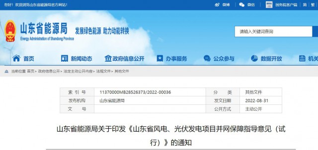 山東：將儲能配比作為風光項目并網最優(yōu)先條件，分布式光伏直接保障并網！