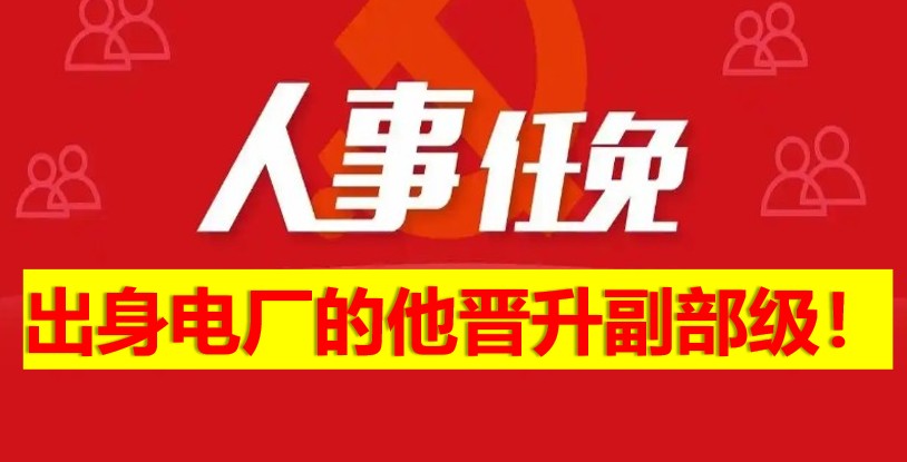 出身電廠的他晉升副部級！